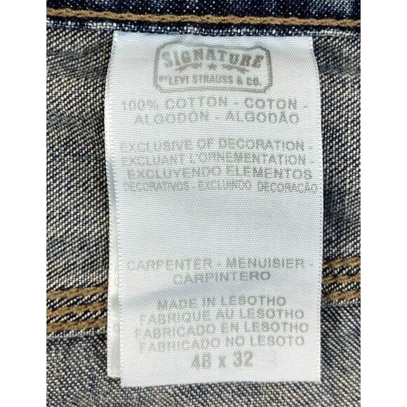 Levi's Signature Carpenter Jeans Men's 48x32 Blue Denim Utility Workwear - Picture 6 of 10